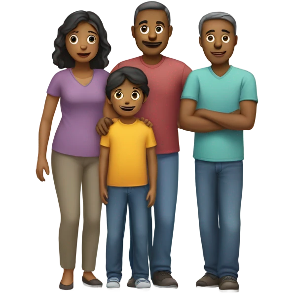 Family of three emoji