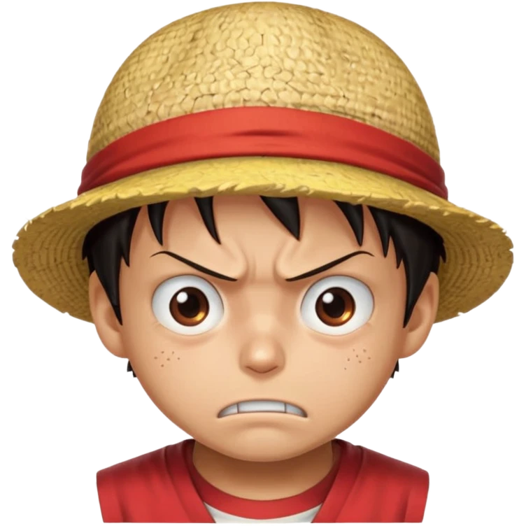 Luffy from one piece make it angry  emoji