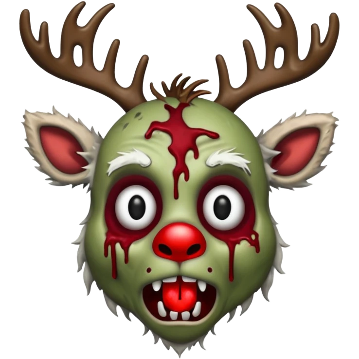 Rudolph reindeer zombie emoji