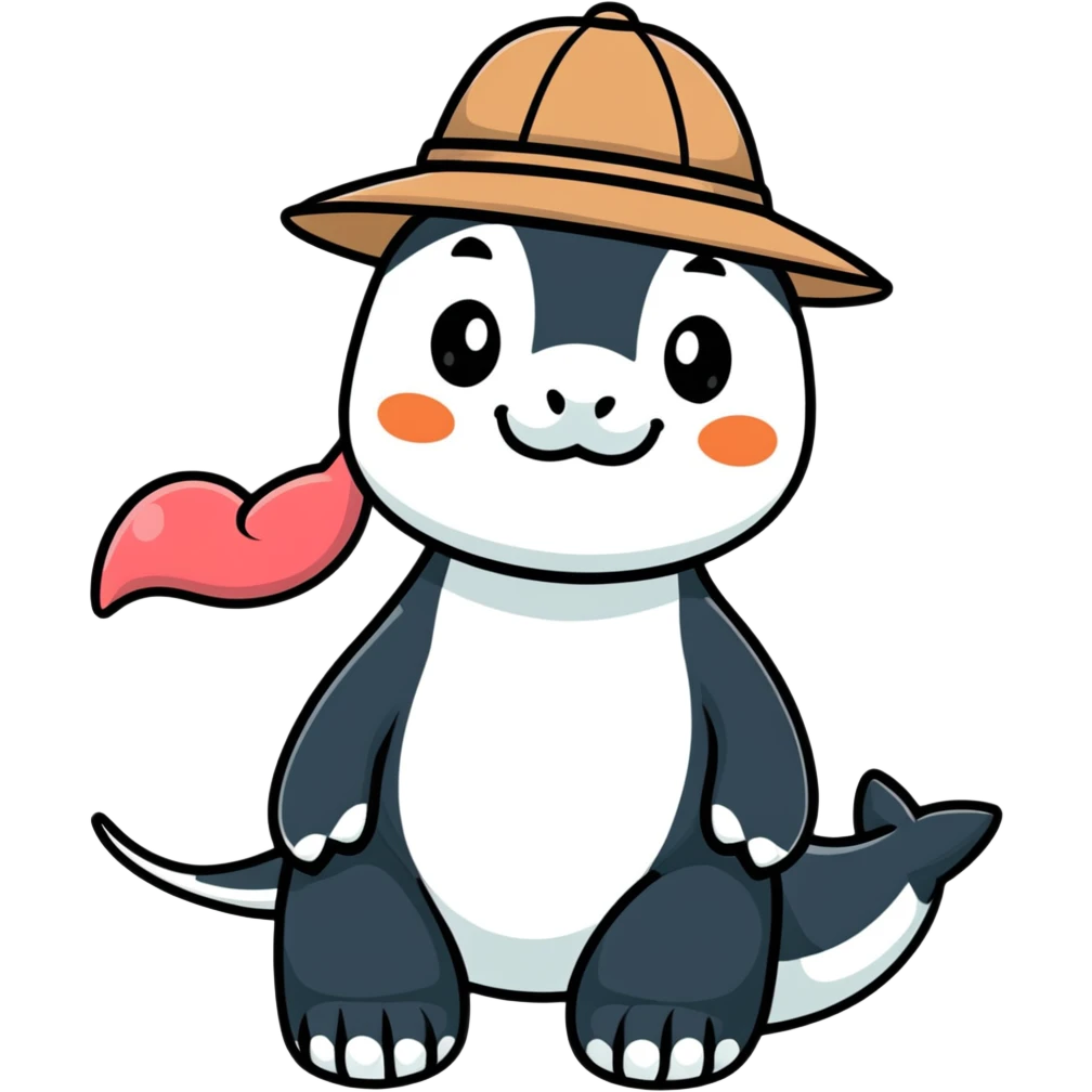 Make tung tung saur wearing a hat emoji