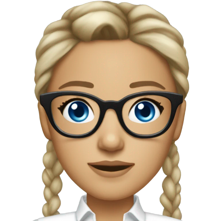 Caucasian Jessica alba with glasses and blue eyes  emoji