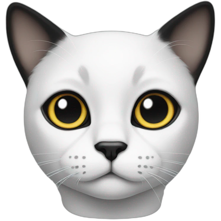 white and black forehead cat emoji