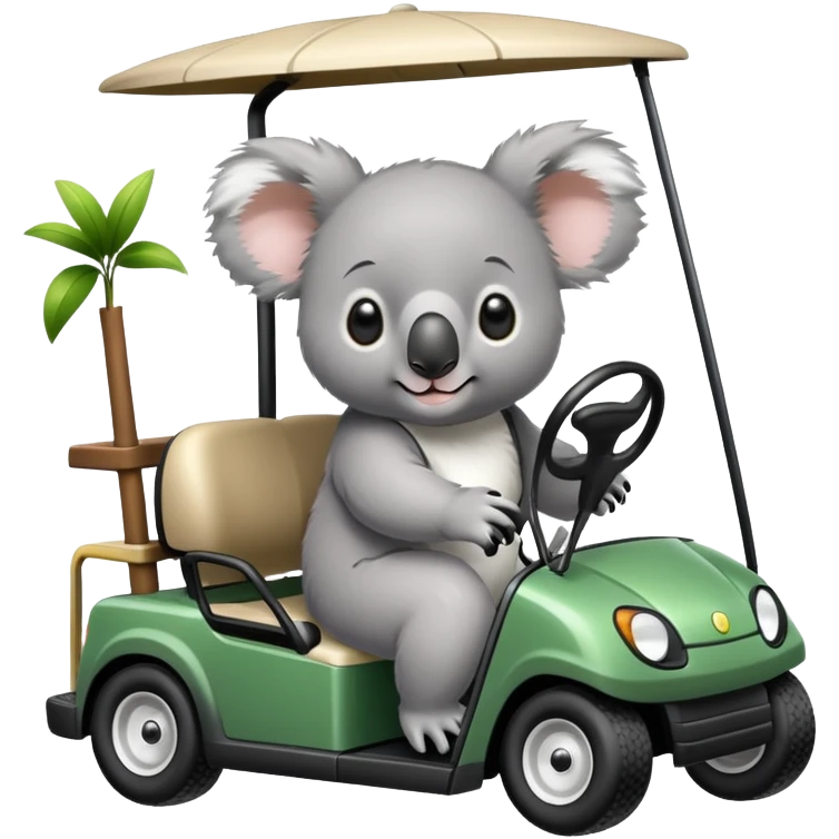 Koala in a golf cart emoji
