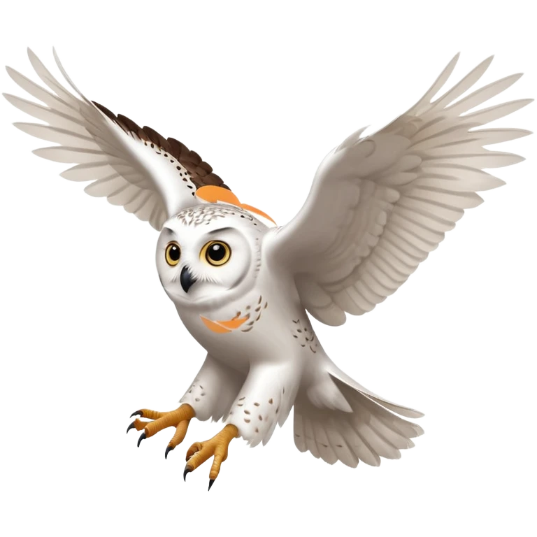 snowy owl in flight emoji