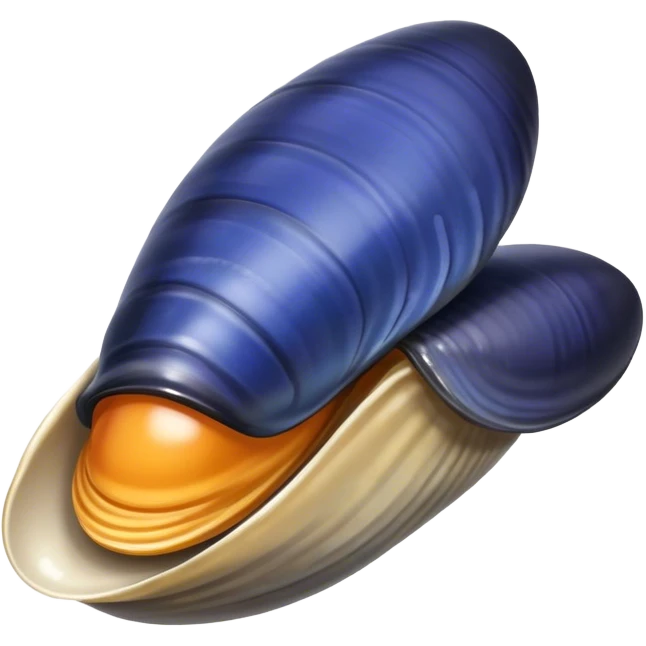 Blue mussel emoji
