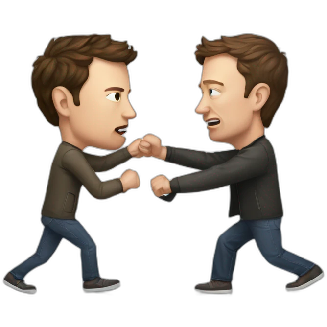 elon musk and mark zuckerburg fight emoji