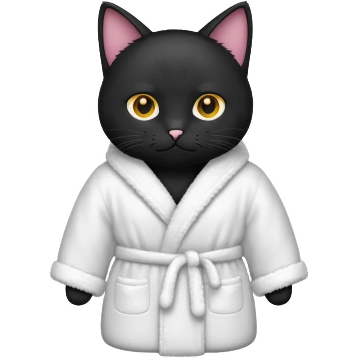 black cat with bathrope emoji