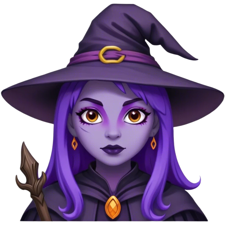  witch girl purple  emoji