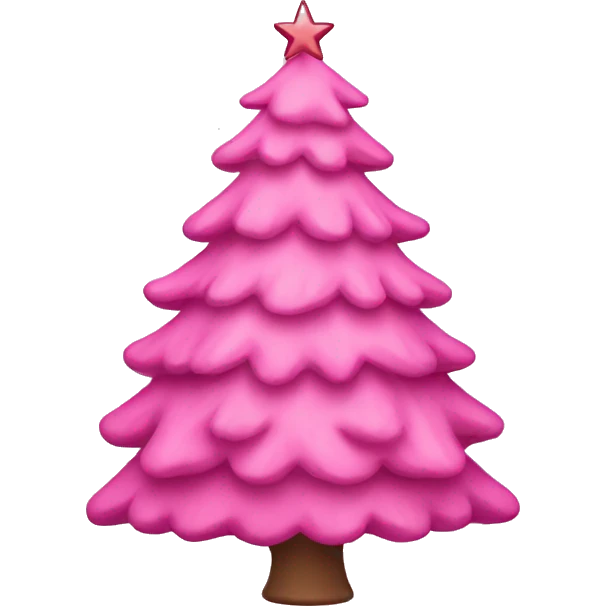Pink Christmas tree emoji