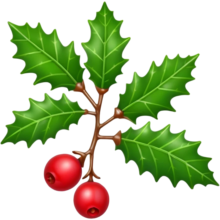 Houx plante de noel emoji