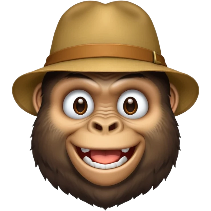 Gorrila wear hat emoji