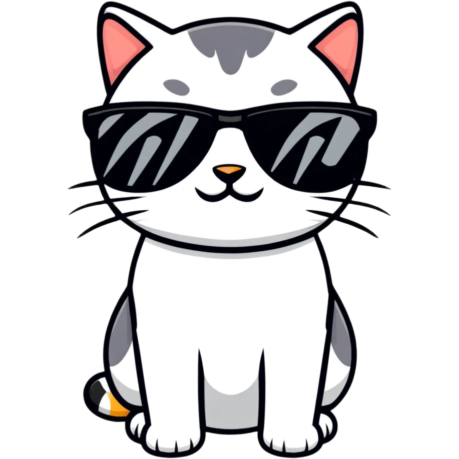 Cat with sunglasses emoji