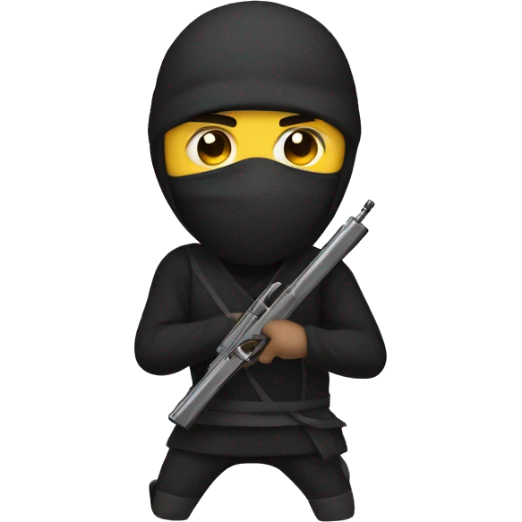 ninja with gun emoji