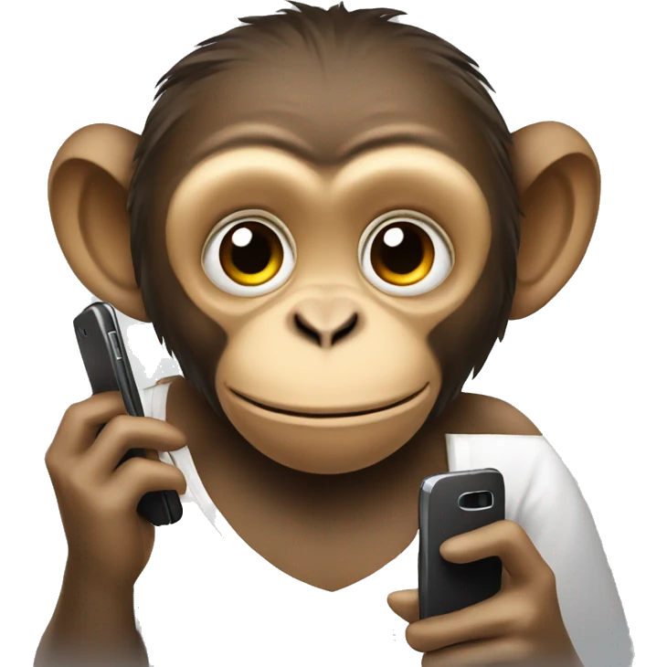 Monkey with a cellphone emoji