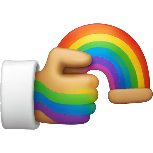 Rainbow thumbs up emoji