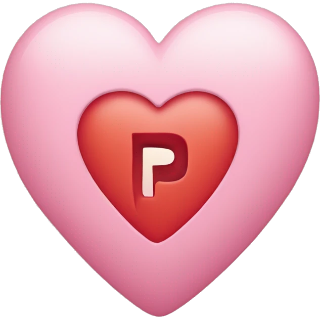Heart with letter p inside  emoji