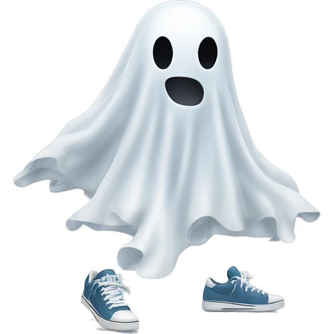 Ghost with sneakers  emoji