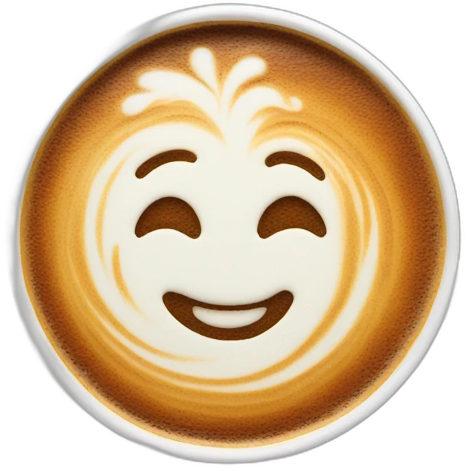 coffee cup latte art emoji