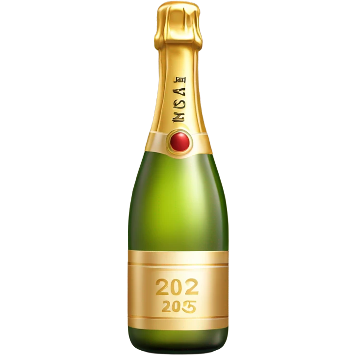 A bottle of champagne 2025 emoji