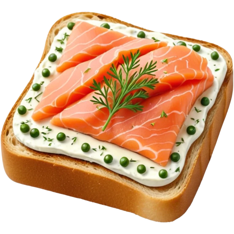 smoked salmon and cream cheese on toast emoji