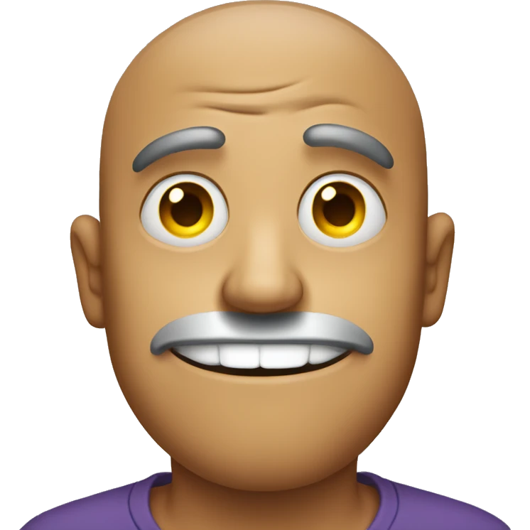 uncomfortable emoji with a grimace and eye twitch  emoji