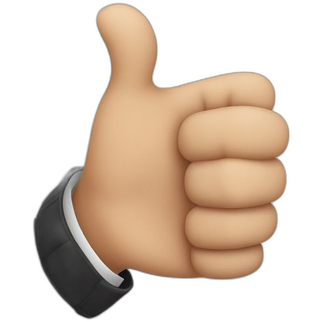 half finger thumb up emoji