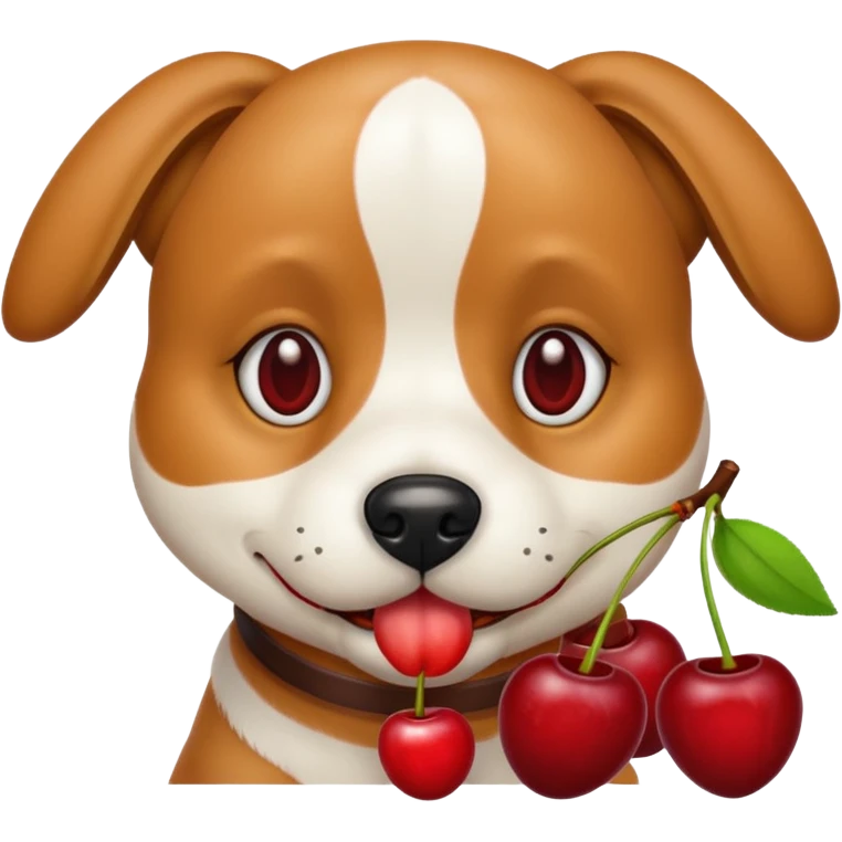 dog with cherries emoji