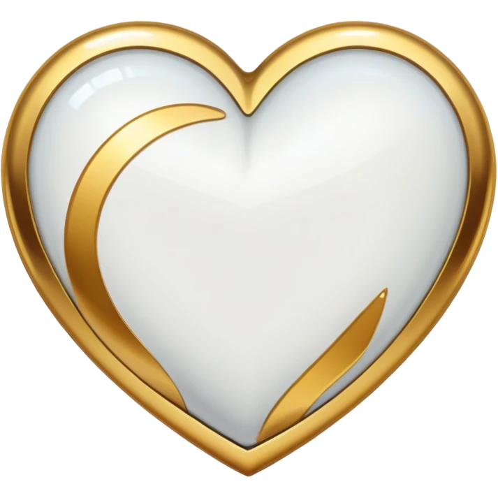 heart fully repaired sealed with gold no visible cracks emoji