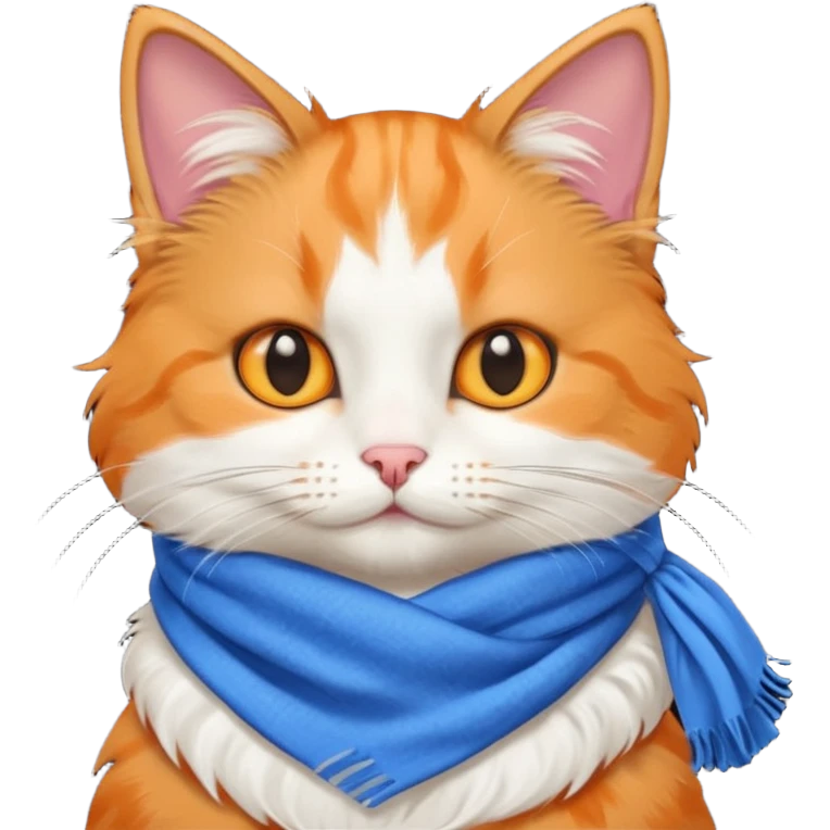 cat with blue scarf emoji