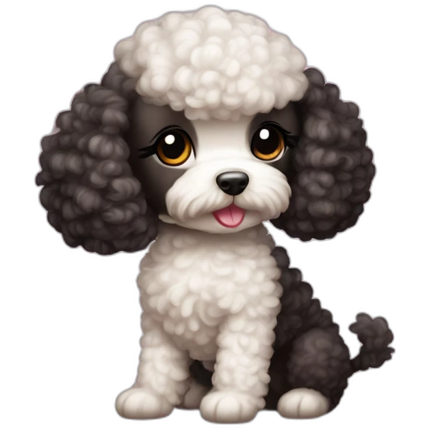 Toy poodle and hello kitty emoji