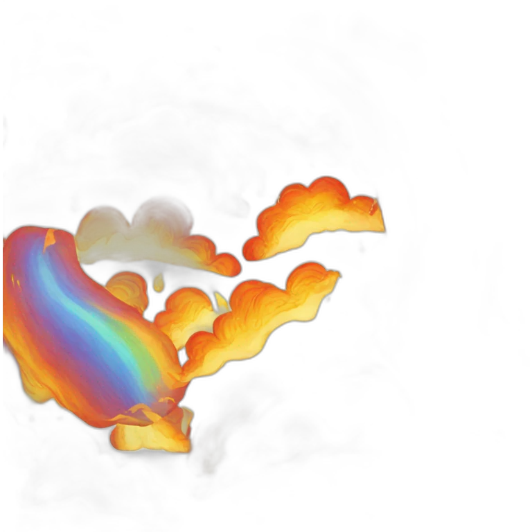 rainbow fire emoji