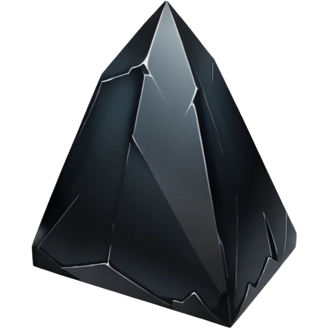 A raw obsidian shard with a glossy black surface.



































































 emoji