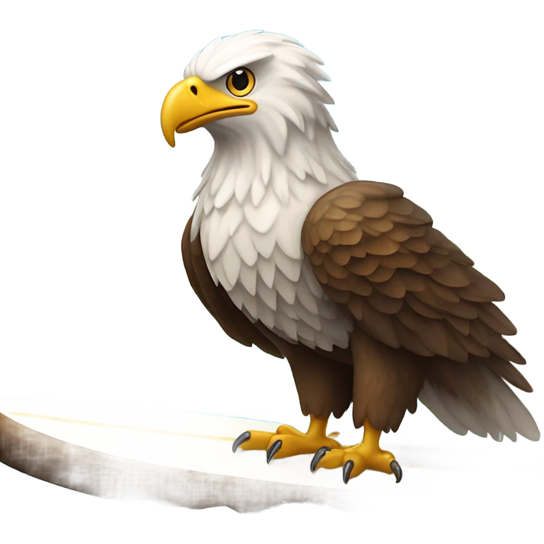 eagle on a surfboard  emoji