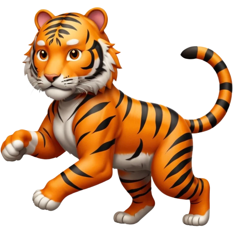 High resolution of a runnig tigar emoji