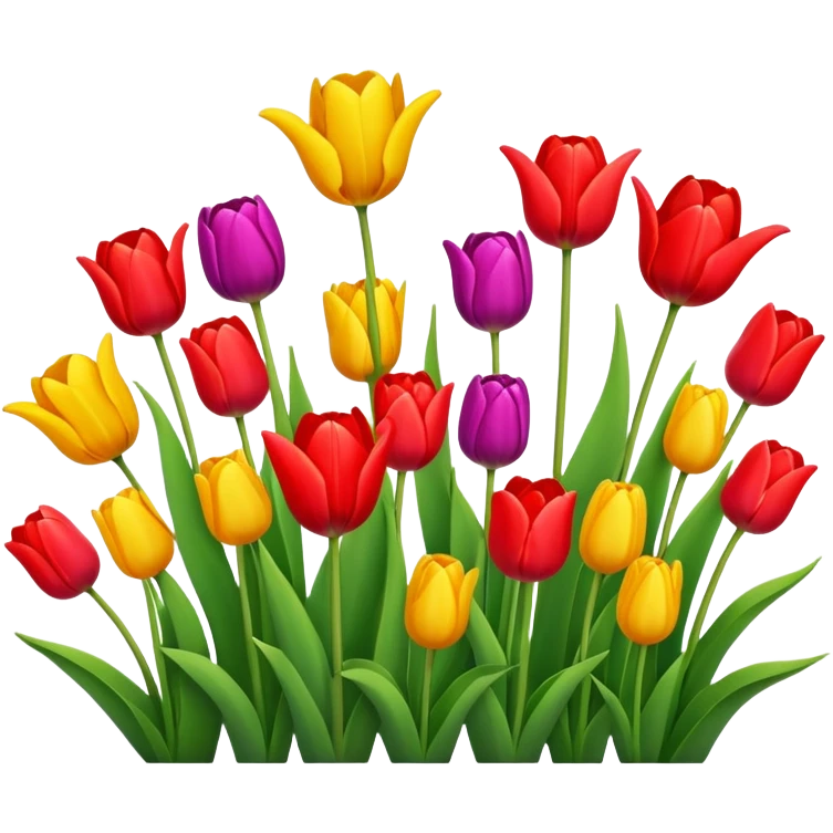 Tulip garden emoji