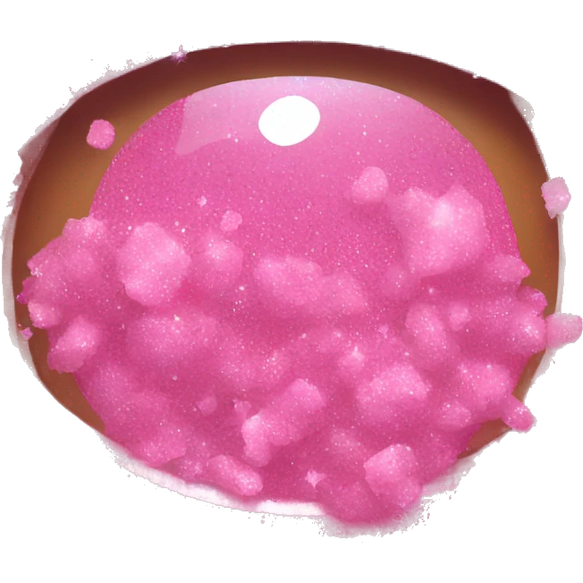 Pink glitter dust emoji