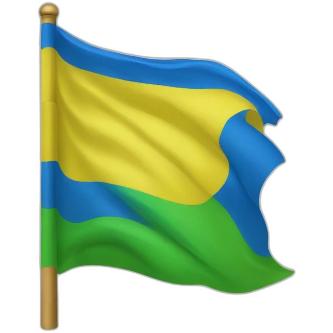 Drapeau bleu vert jaune emoji
