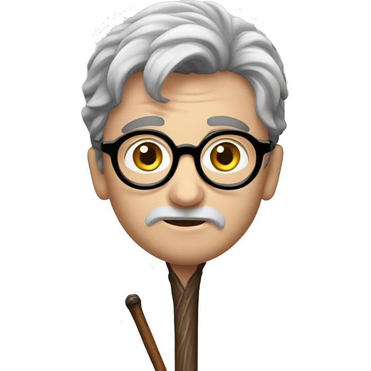 harry potter with elderwand emoji
