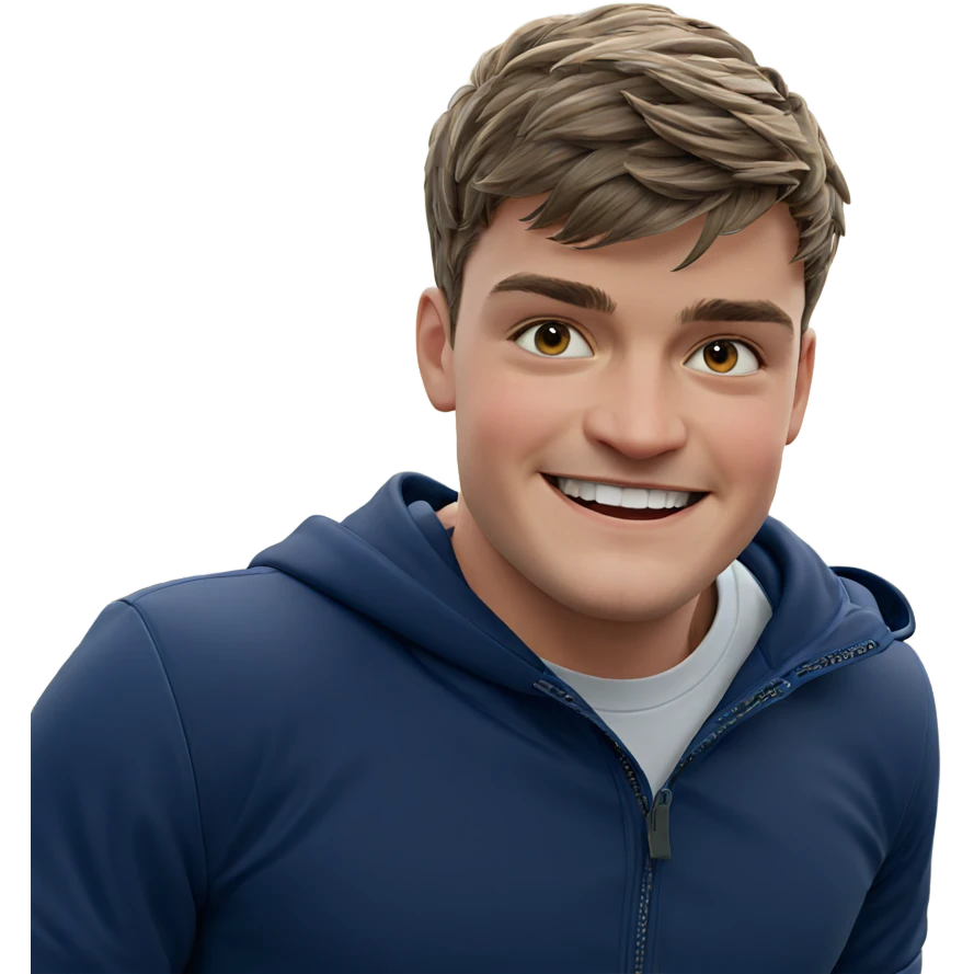 smiling boy in outdoor setting emoji