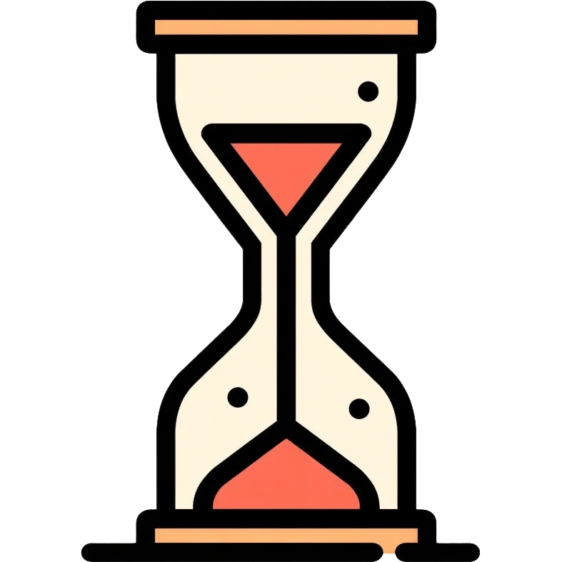 minimalist hourglass icon with simple clean lines, very minimal design emoji
