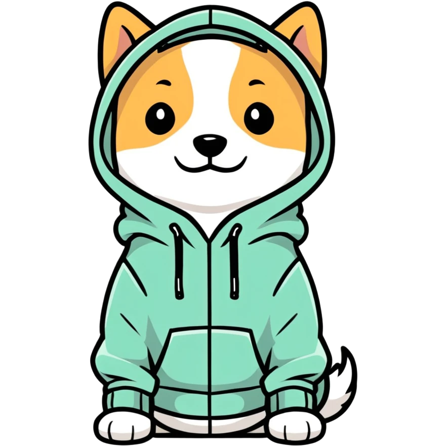Dog with a hoodie  emoji