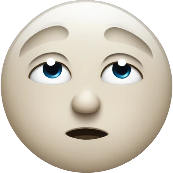 Side eye moon emoji