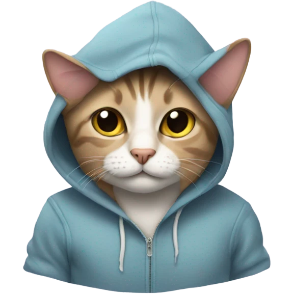 Cat in hoodie  emoji
