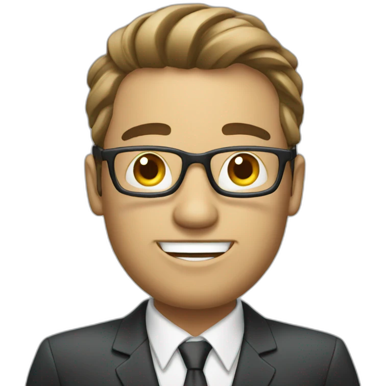 bussines man with phone emoji