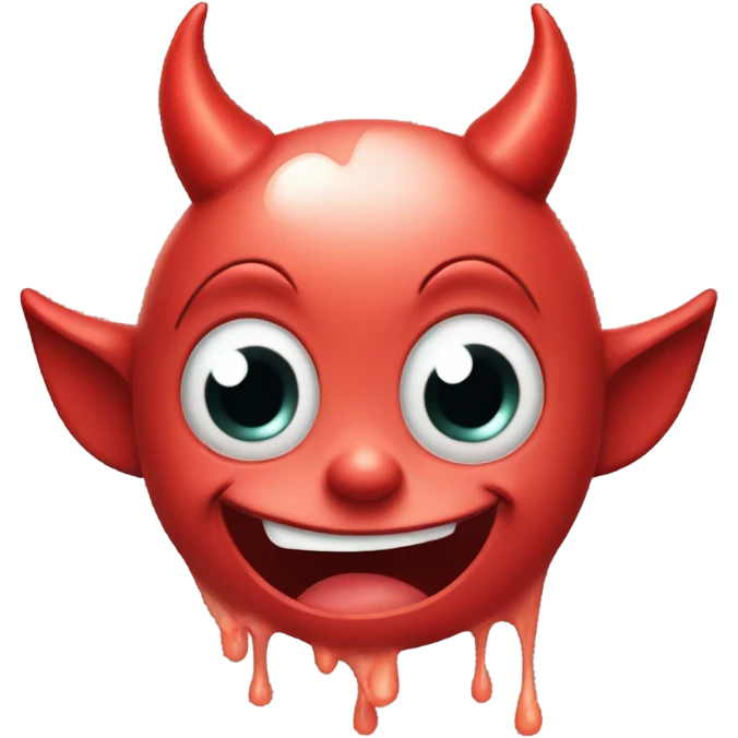Cute devil happy tear emoji