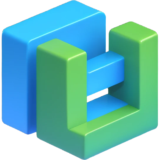 microsoft edge browser icon, 3d effect, blue and green, shiny, no text emoji