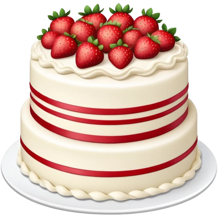2 tier Strawberry Cake emoji