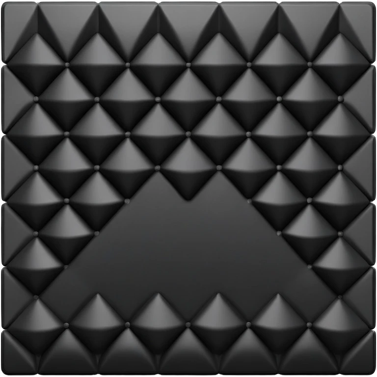 black wavy soundproofing panel with pyramid pattern emoji