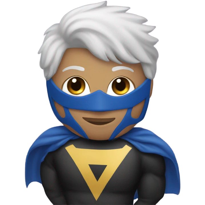 Me with a superhero mask and claws emoji