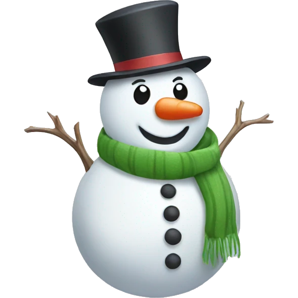 Cute snowman emoji